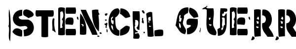 Stencil Guerrilla font preview